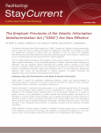 The Employer Provisions of the Genetic Information