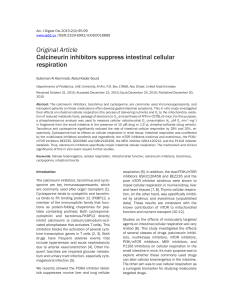 Original Article Calcineurin inhibitors suppress intestinal cellular