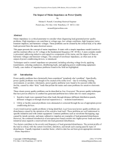 The Impact of Mains Impedance on Power Quality