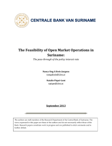 The Feasibility of Open Market Operations in Suriname: