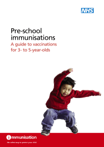 Pre-school immunisations - a guide to vaccinations for 3- to 5