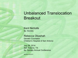 Unbalanced Translocation Breakout