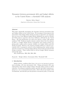 Dynamics between government debt and budget deficits in the