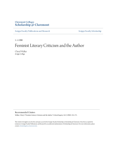 Feminist Literary Criticism and the Author