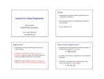 Lecture 8: Linear Regression