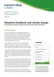 Biosphere feedbacks and climate change