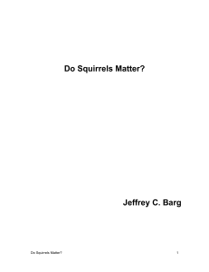 Do Squirrels Matter? - Writing Guide for SNL Students