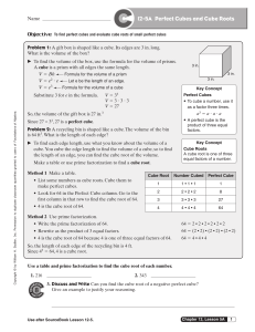 12-5A Perfect Cubes and Cube Roots