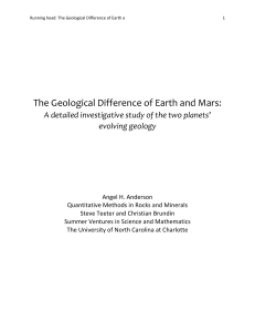 The Geological Difference of Earth and Mars
