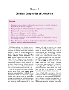 Chemical Composition of Living Cells