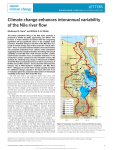 Climate change enhances interannual variability of the Nile river flow