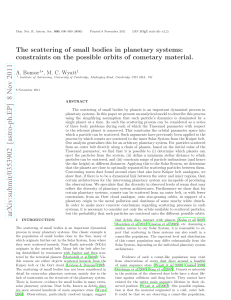 The scattering of small bodies in planetary systems