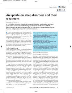 An update on sleep disorders and their treatment