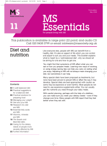 MS Society. Diet And Nutrition