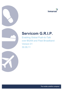Using Servicom GRIP over BGAN and Fleet Broadband