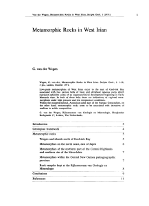 Metamorphic Rocks in West Irian - UvA-DARE