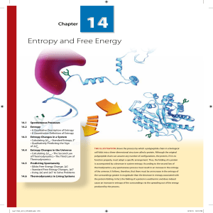 Entropy and Free Energy