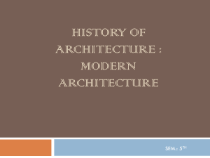 history of architecture : modern architecture
