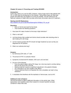 Chapter 24 Lesson 4: Preventing and Treating HIV/AIDS