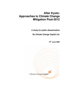 After Kyoto: Approaches to Climate Change Mitigation Post-2012
