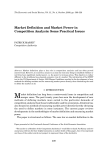 Market Definition and Market Power in Competition Analysis