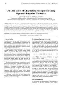 On Line Isolated Characters Recognition Using Dynamic Bayesian