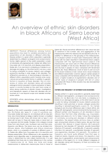 An overview of ethnic skin disorders in black Africans of Sierra Leone