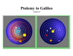 Lecture 3 Ptolemy to Galileo