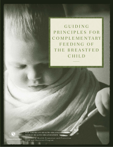 guiding principles for complementary feeding of the breastfed child