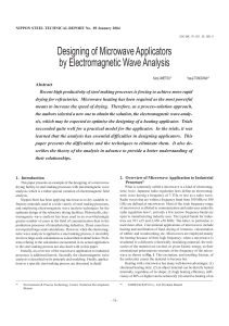 Designing of Microwave Applicators by Electromagnetic Wave