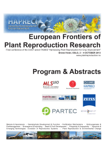 European Frontiers of Plant Reproduction Research Program