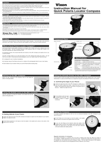 Instruction Manual for Quick Polaris Locator Compass