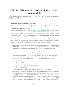CS 173: Discrete Structures, Spring 2014 Homework 8