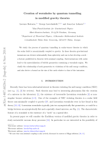 Creation of wormholes by quantum tunnelling in modified gravity