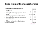 Reduction of Monosaccharides