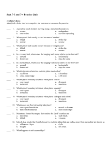 Sect. 7-3 and 7-4 Practice Quiz