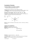 Part I- unit IV Coord Chem