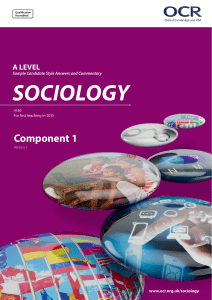 A Level Sociology Sample Candidate Style Answers and