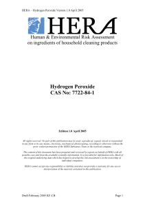 Hydrogen Peroxide CAS No: 7722-84-1