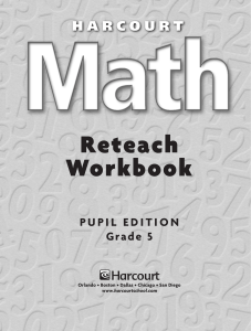 Reteach Workbook, Grade 5 (PE)