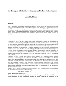 Developing an Efficient Low-Temperature Nuclear Fusion Reactor