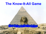 The Know-It-All Game