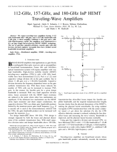 112-GHz, 157-GHz, and 180-GHz InP HEMT Traveling