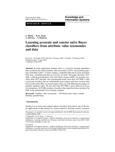 Learning accurate and concise naıve Bayes classifiers from attribute