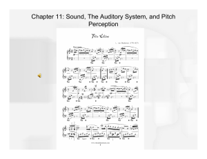 Chapter 11: Sound, The Auditory System, and Pitch Perception