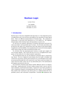 Boolean Logic - Programming Systems Lab