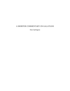 a shorter commentary on galatians