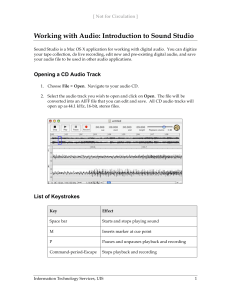 Working with Audio: Introduction to Sound Studio