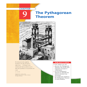 CHAPTER 9 The Pythagorean Theorem