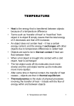 8. Temperature and Heat - City, University of London